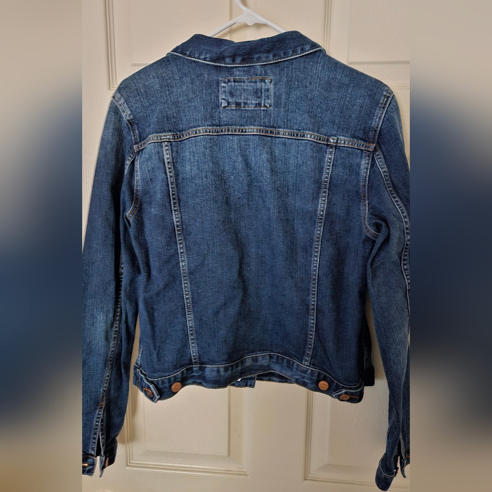 Loft Jean Denim Jacket, Size Large - Picture 2 of 4